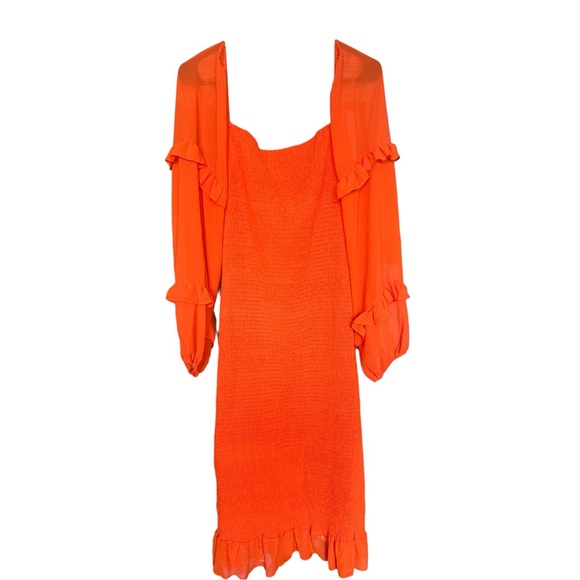 NWT Plus Size Maxi Dress- Orange - Picture 2 of 3